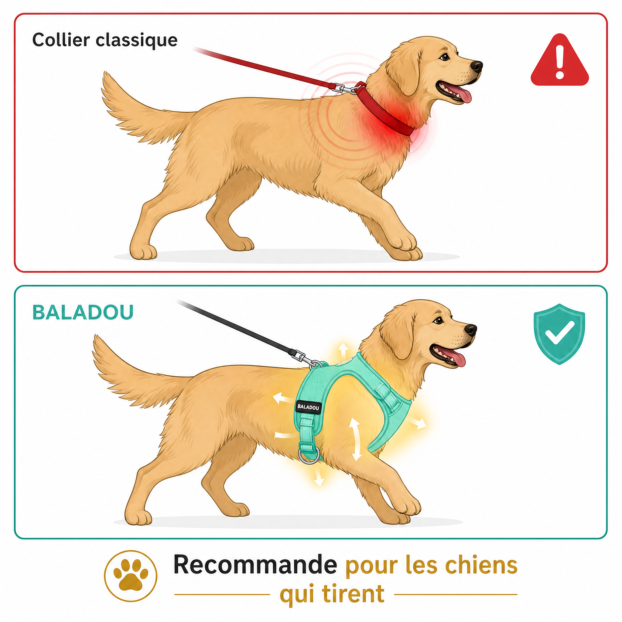 Harnais Anti-Traction Baladou Clip Frontal  Nouvelle Génération